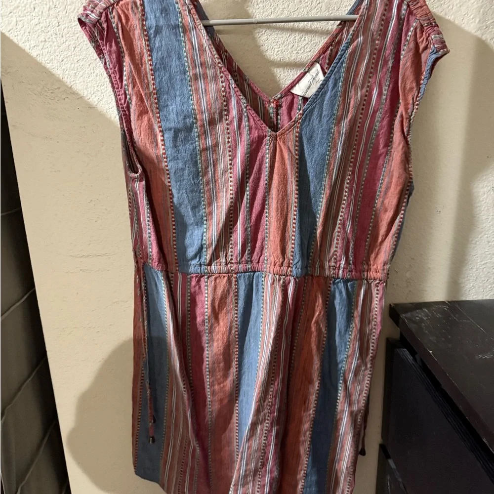 Universal Thread Multicolor Striped V-Neck Top - Picture 1 of 2